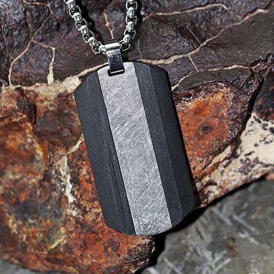Pantalón de etiqueta de perro de meteorito de fibra de carbono de hierro de acero inoxidable