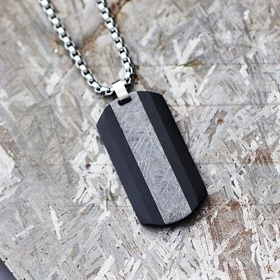 Pantalón de etiqueta de perro de meteorito de fibra de carbono de hierro de acero inoxidable