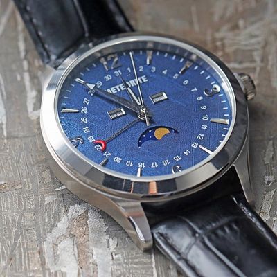 Relojes de estilo de negocios Meteorito 35mm de acero inoxidable Miyota Relojes de movimiento de cuarzo