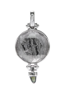 Space Rock Meteorite 925 Pendiente de joyas de plata esterlina con moldavita