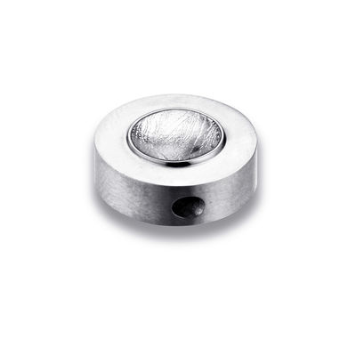 15 mm de forma de tambor colgante de meteorito de acero inoxidable titanio joyas