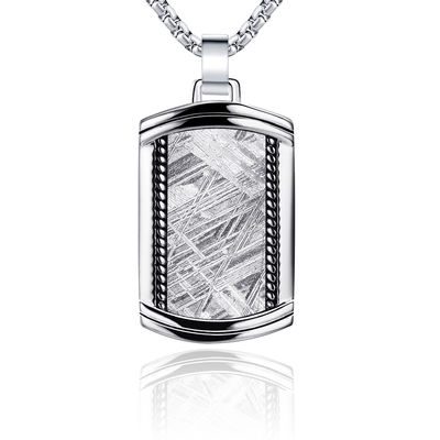 20*30mm colgante de meteorito real colgante de acero inoxidable accesorio casual