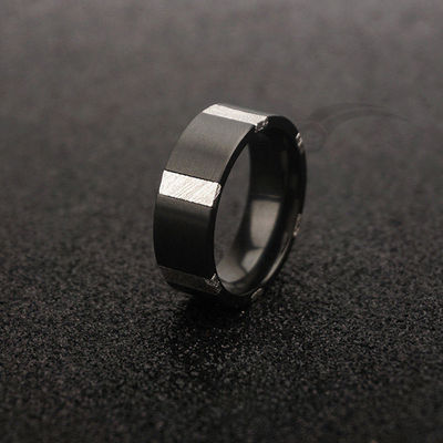Anillo de banda de meteoritos de 8 mm de ancho Eternidad Muonionalusta Anillo de meteoritos