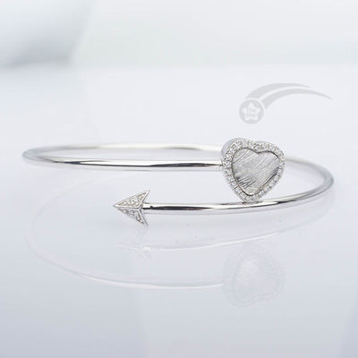 Muonionalusta Meteorito Brazalete Corazón de Cupido Brazalete de flecha de 58 mm de diámetro