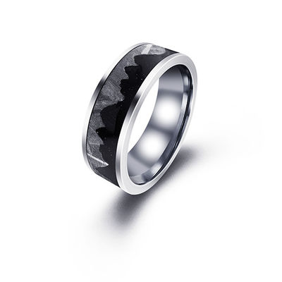 OEM Noche estrellada Menos Anillo de meteorito Banda de bodas Un símbolo celestial del amor