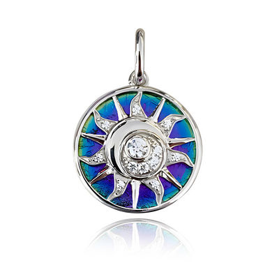 Pendientes personalizados de plata esterlina con color arco iris