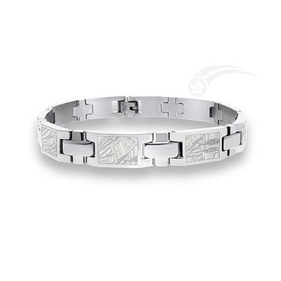 Hombres Estilo Meteorito Joyería de acero inoxidable Alta durabilidad con meteorito natural
